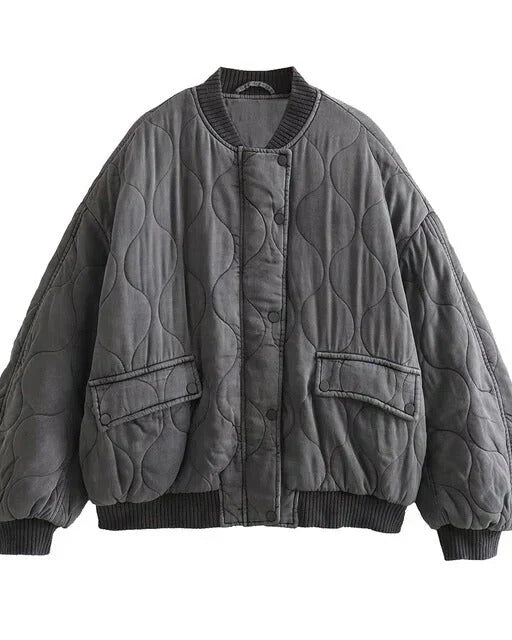 Selvia | Pikowana Kurtka Bomber