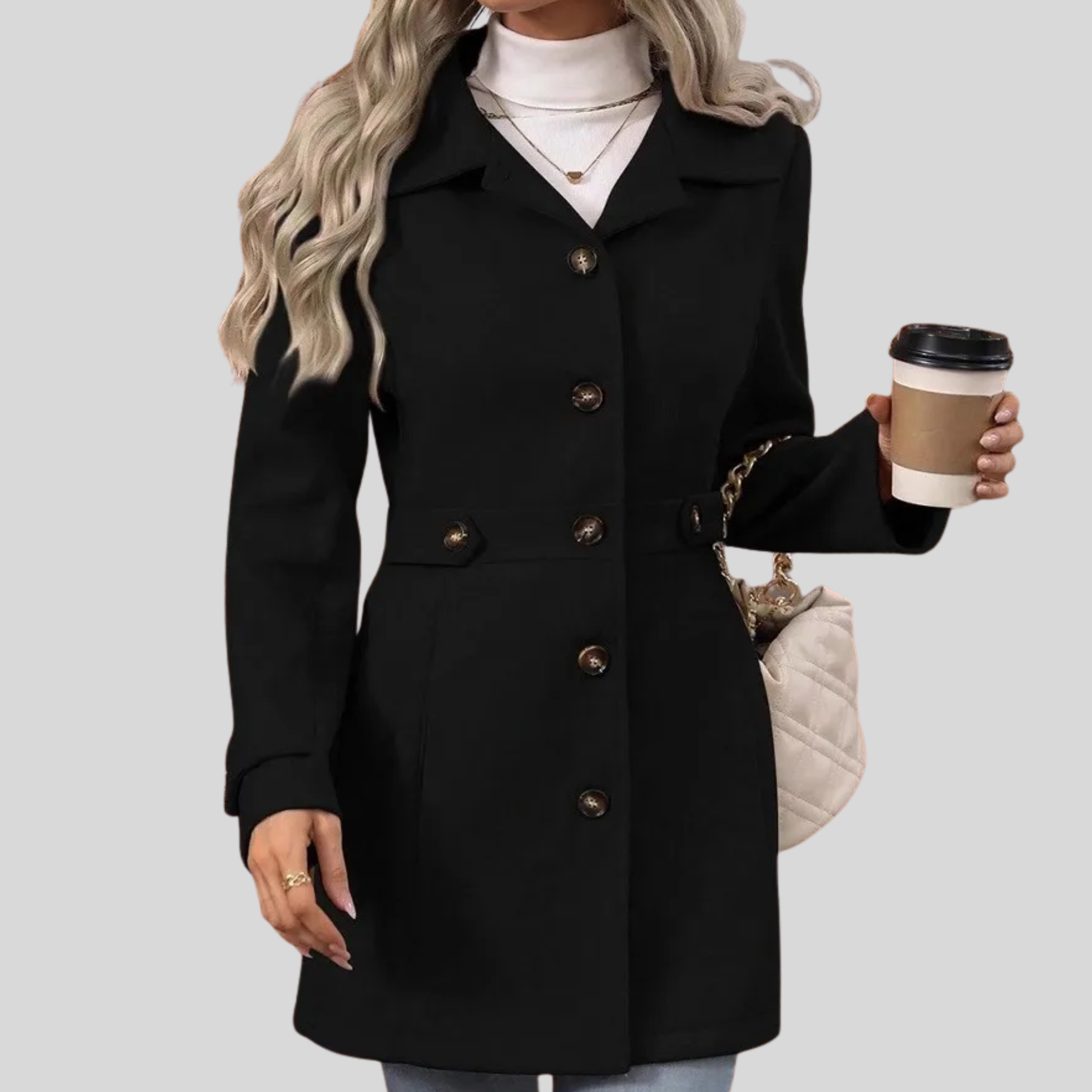 Selma | Manteau élégant mi-long en longueur