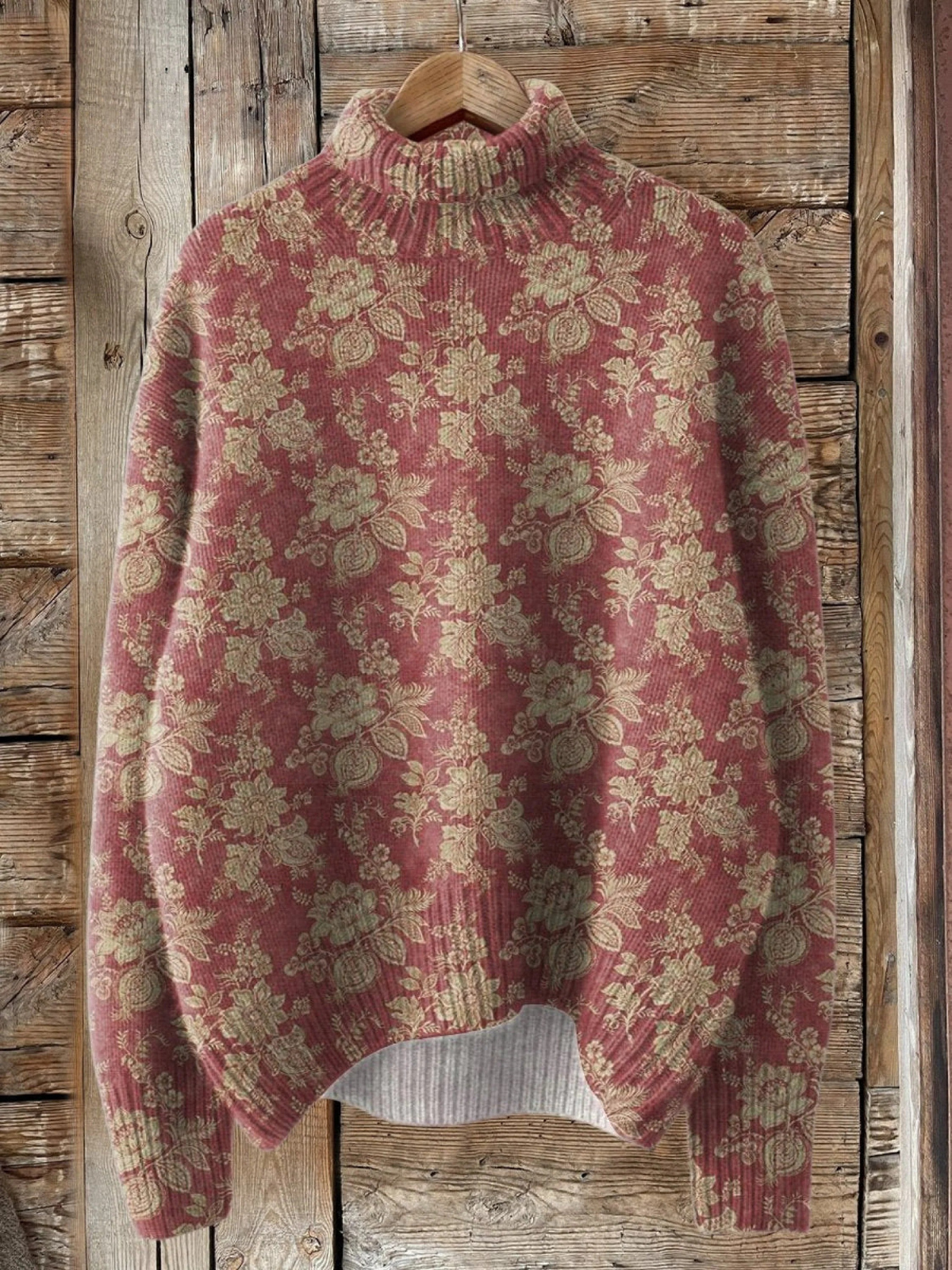 Viyra | Stylish Sweater with Vintage Prints and Charming Floral Pattern