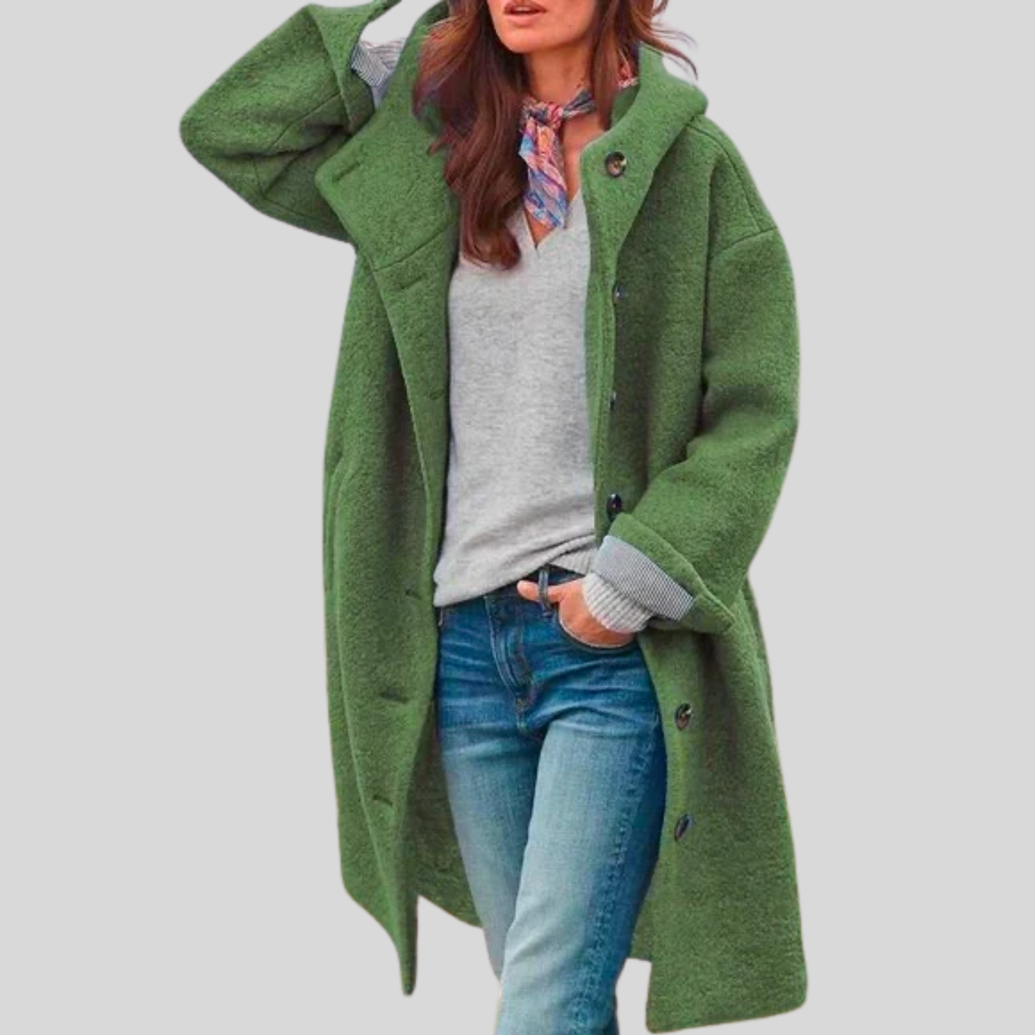 Britt | Manteau à boutons avec capuche