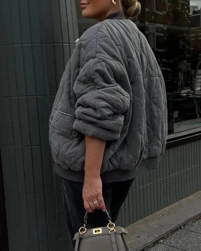 Selvia | Pikowana Kurtka Bomber