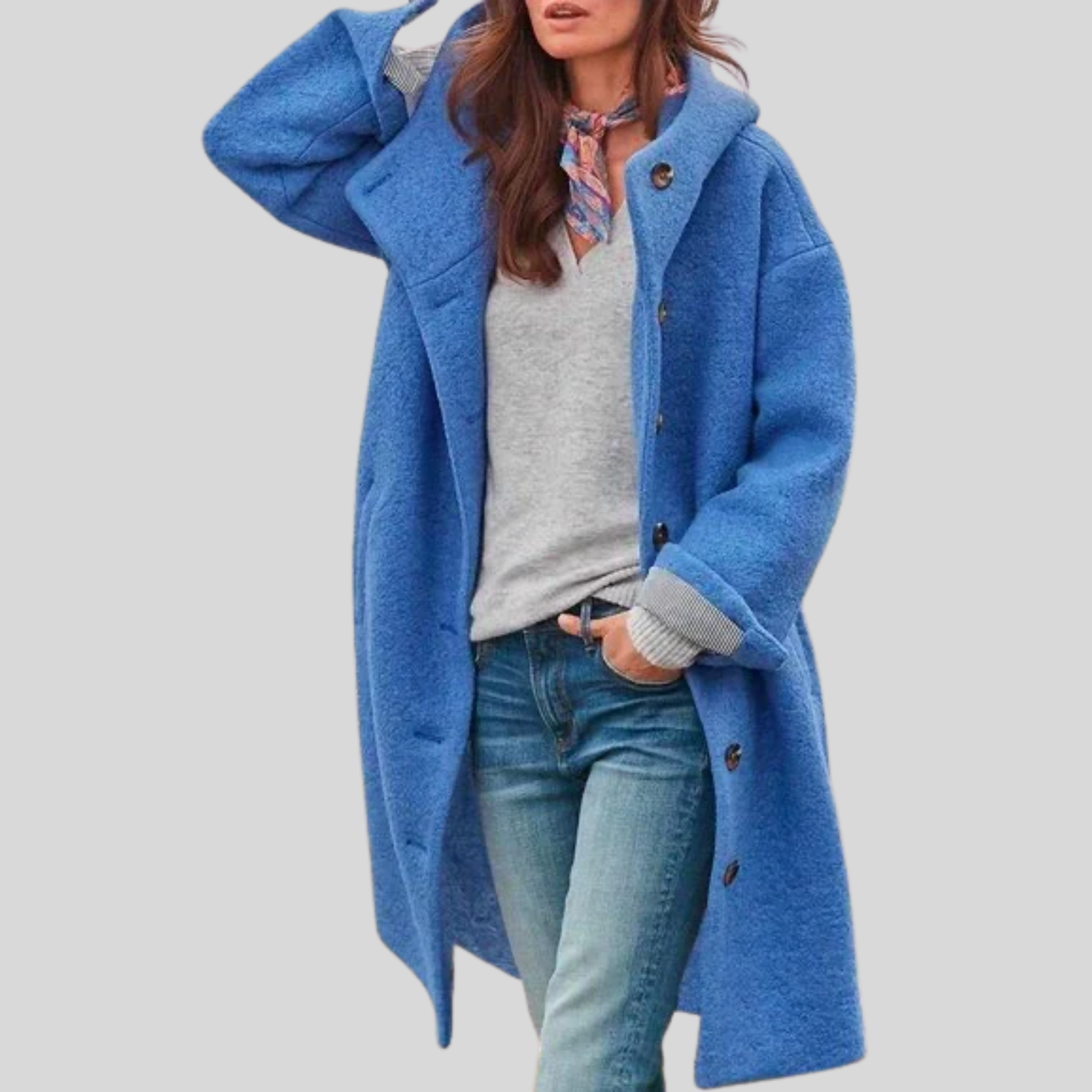 Britt | Manteau à boutons avec capuche