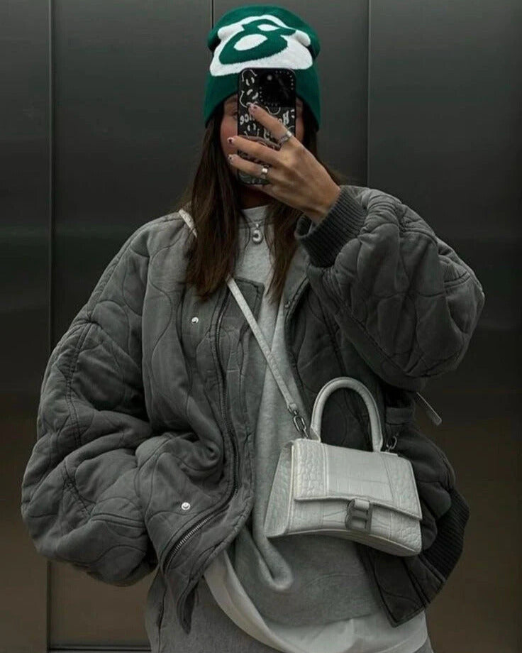 Selvia | Pikowana Kurtka Bomber