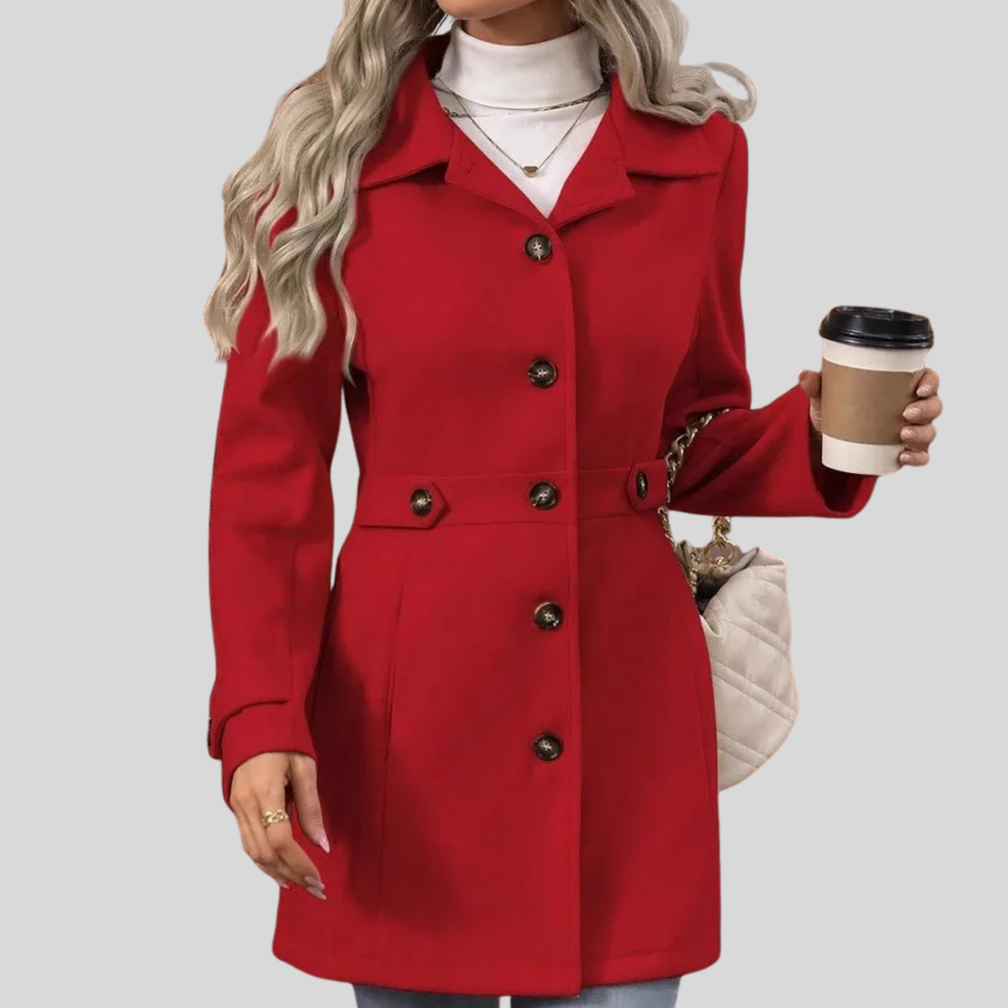 Selma | Manteau élégant mi-long en longueur