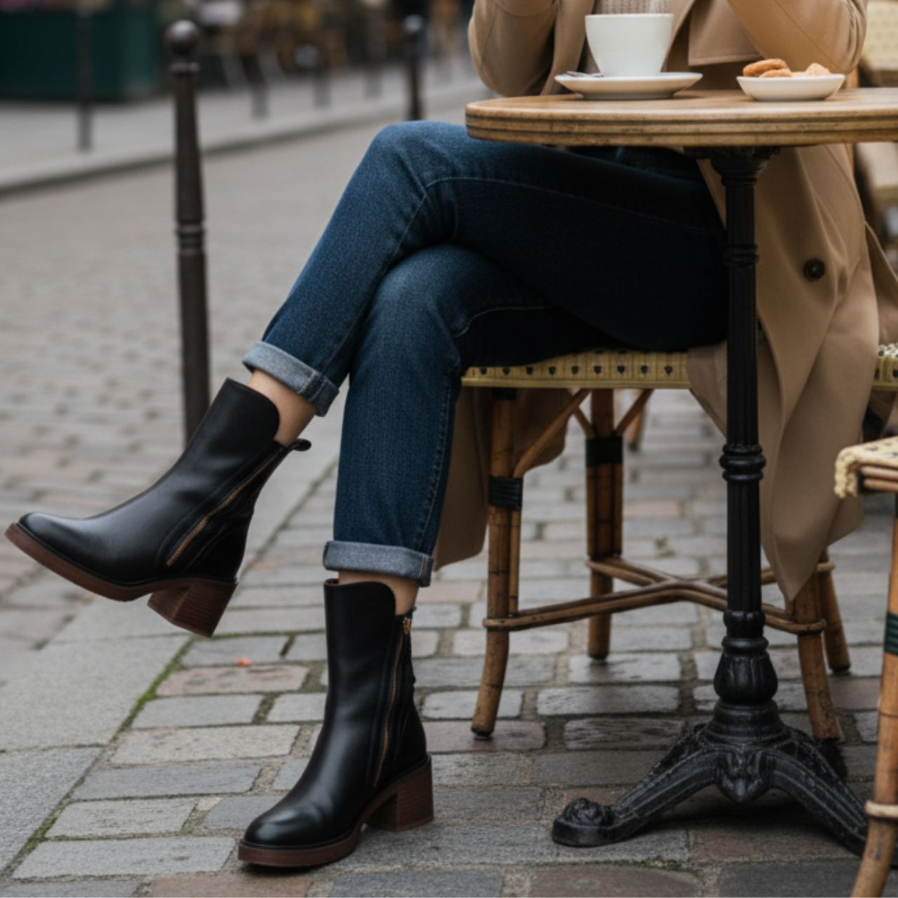 Camille™ | Bottine en Cuir à Talon Confort