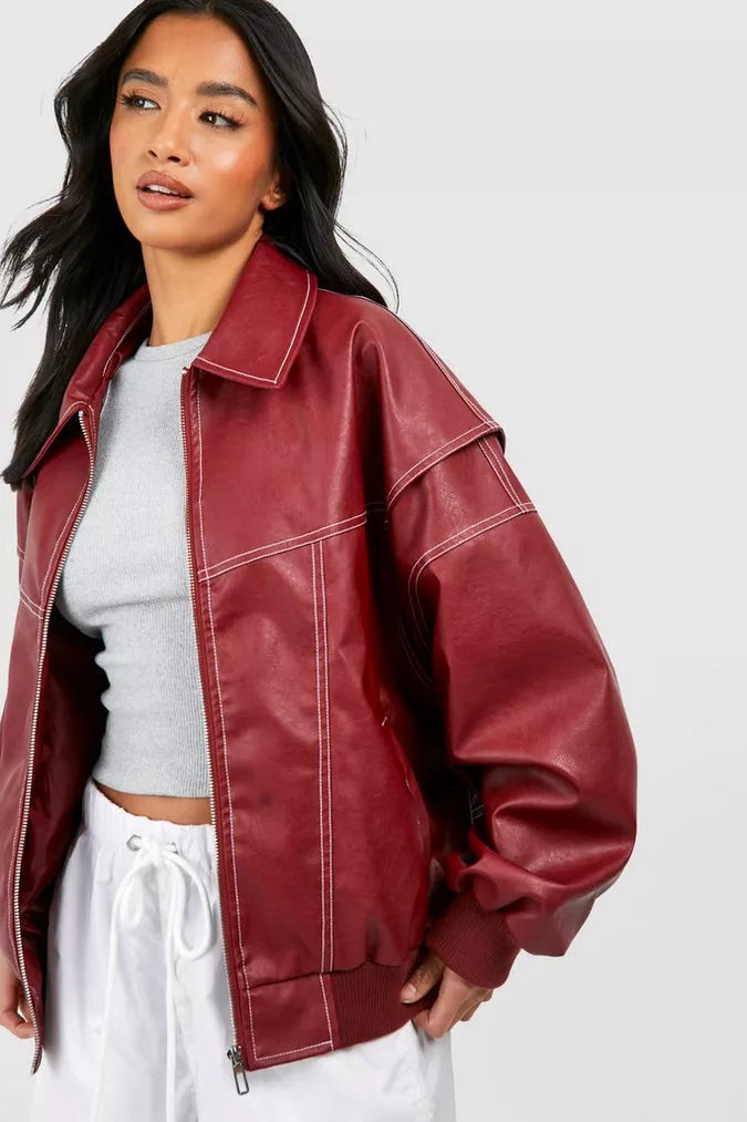 Marja | Veste bomber décontractée grande taille avec détails brodés