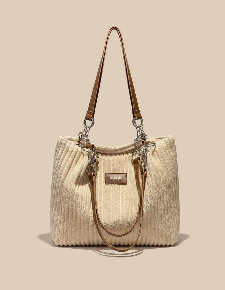 Meiduole™ - Sac Cabas Élégant en Velours Côtelé