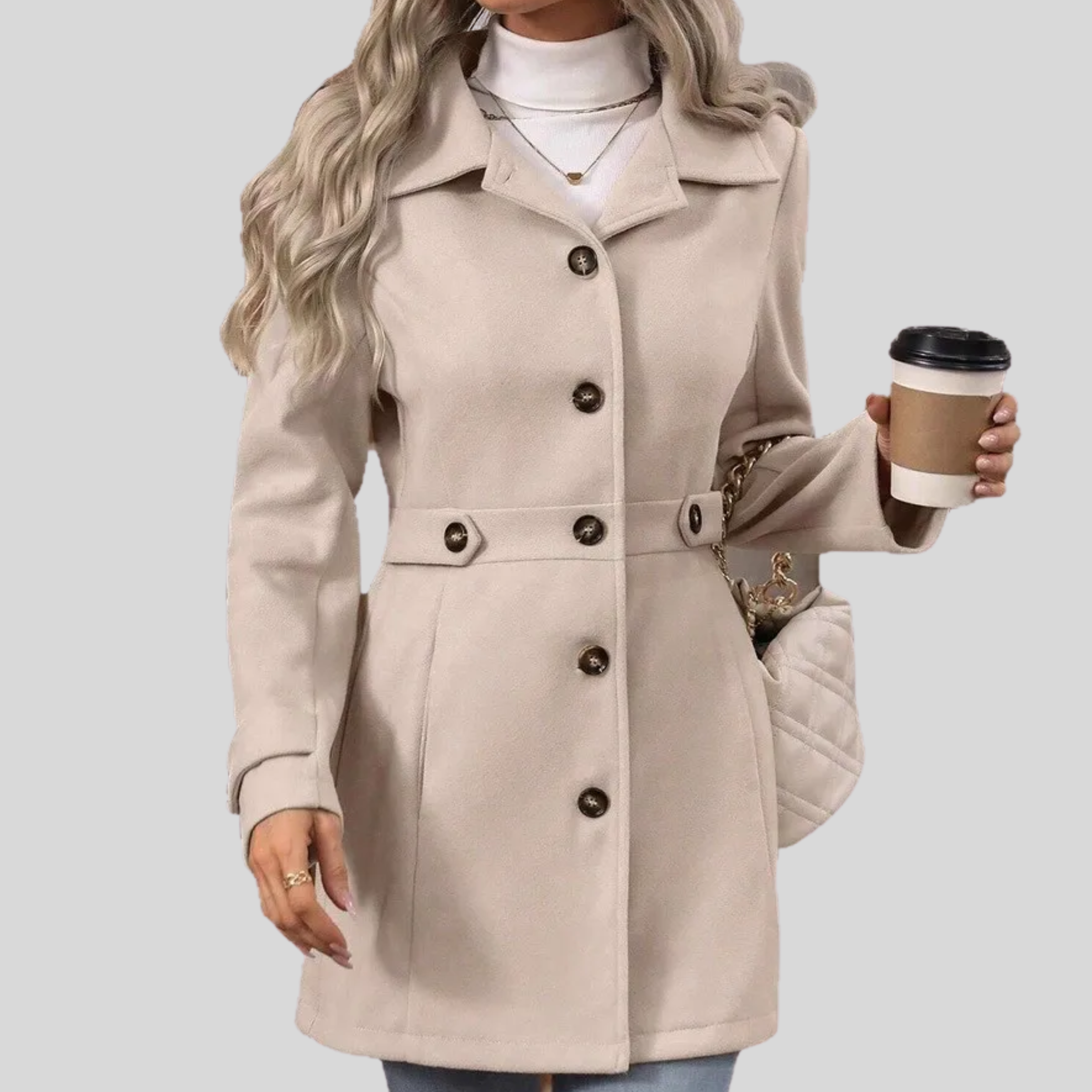 Selma | Manteau élégant mi-long en longueur