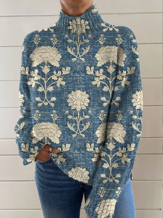 Akitya | Charming Women's Sweater with Floral Pattern