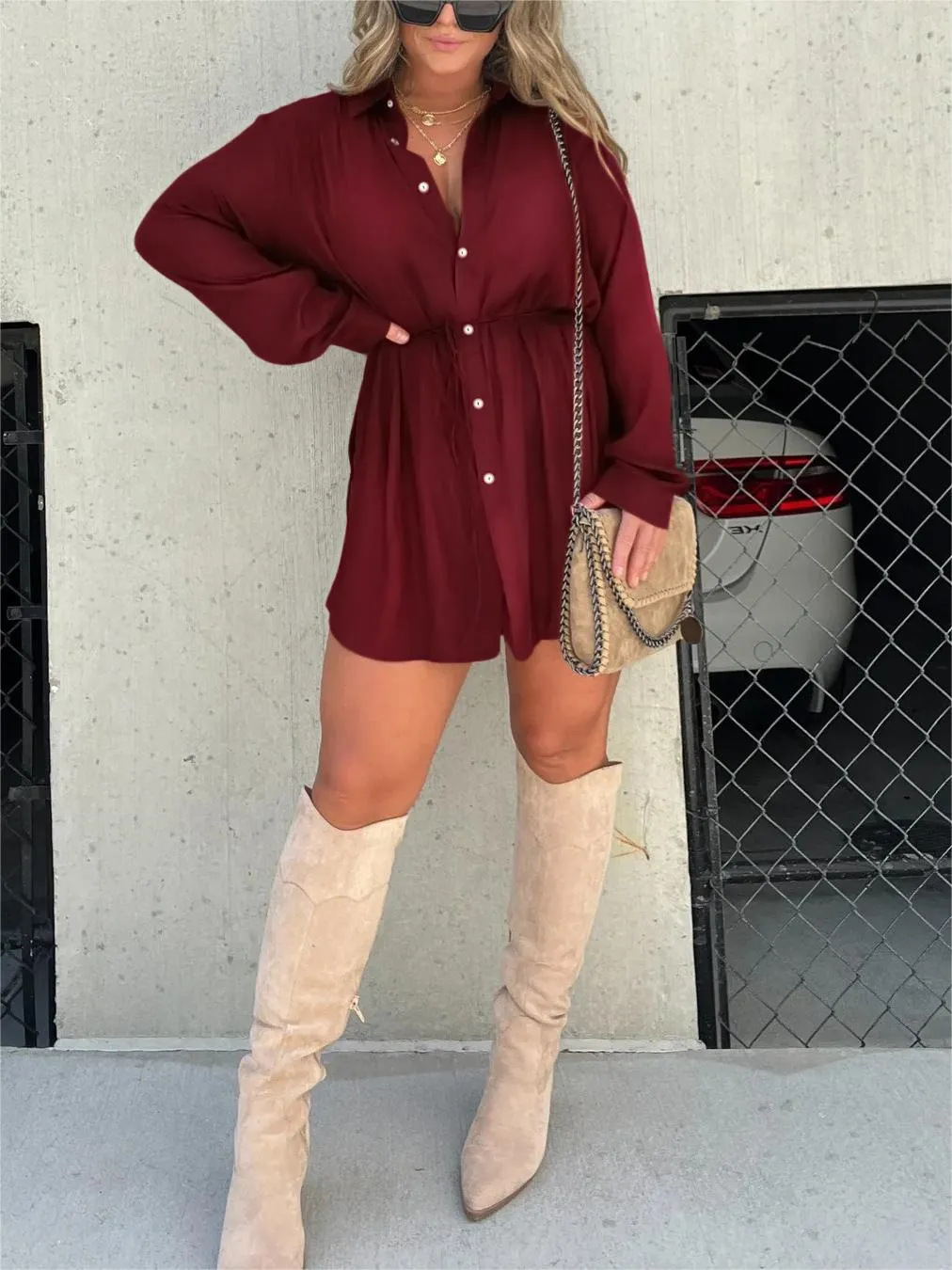 Natalia | Modna satynowa sukienka typu romper