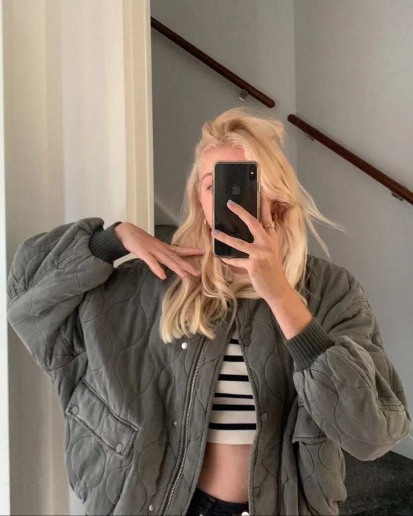 Selvia | Pikowana Kurtka Bomber