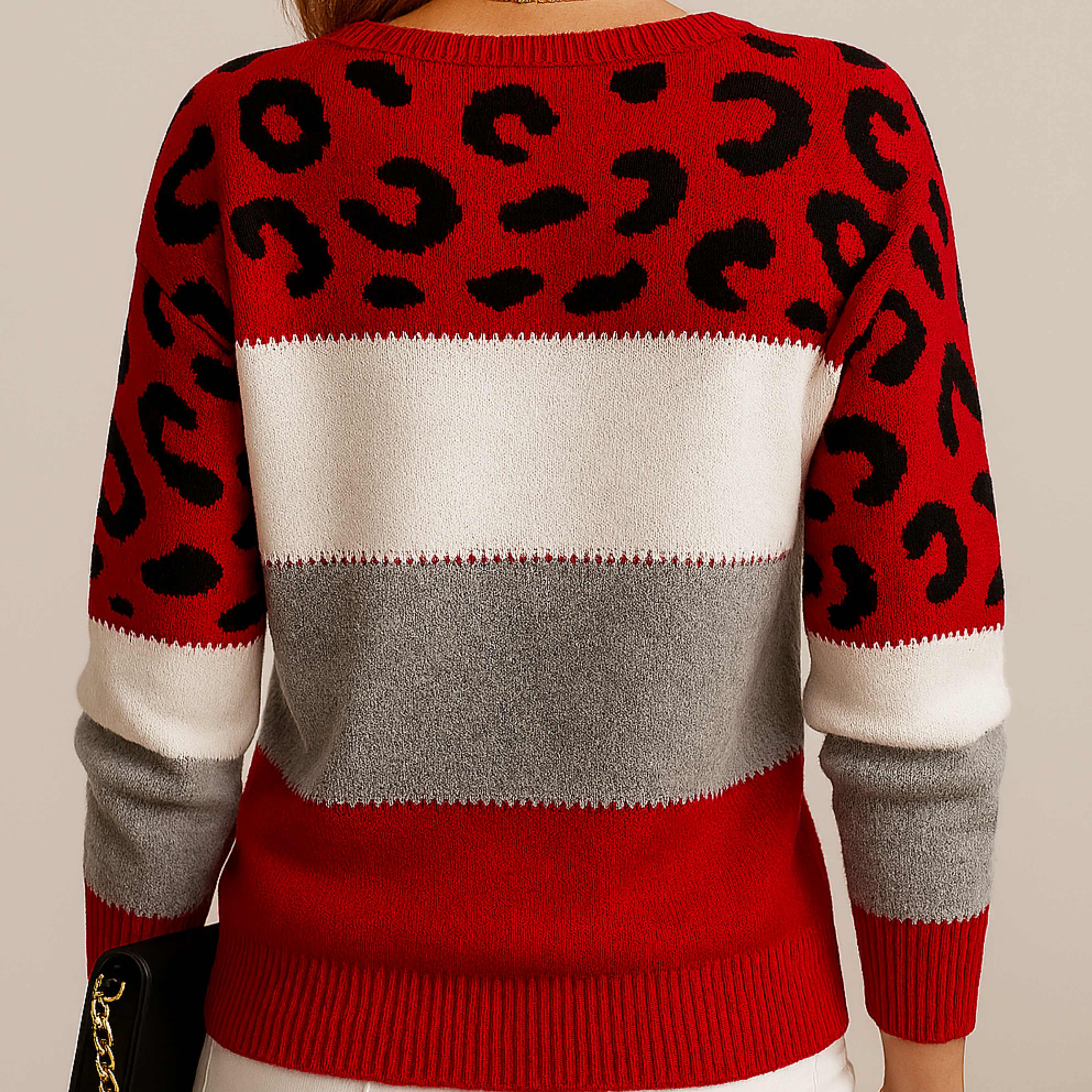 Liora | Sweter w Panterkę Casual