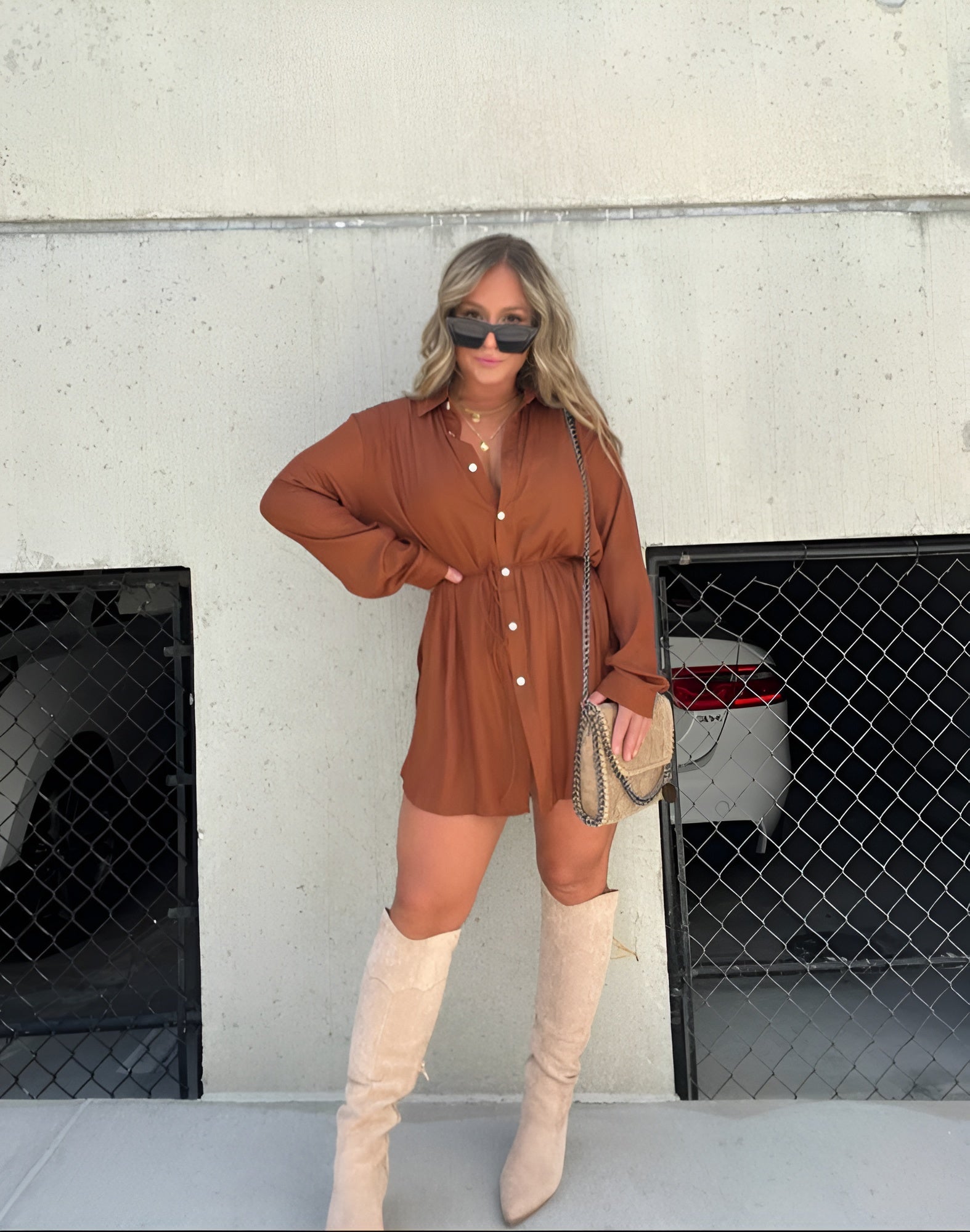 Natalia | Modna satynowa sukienka typu romper
