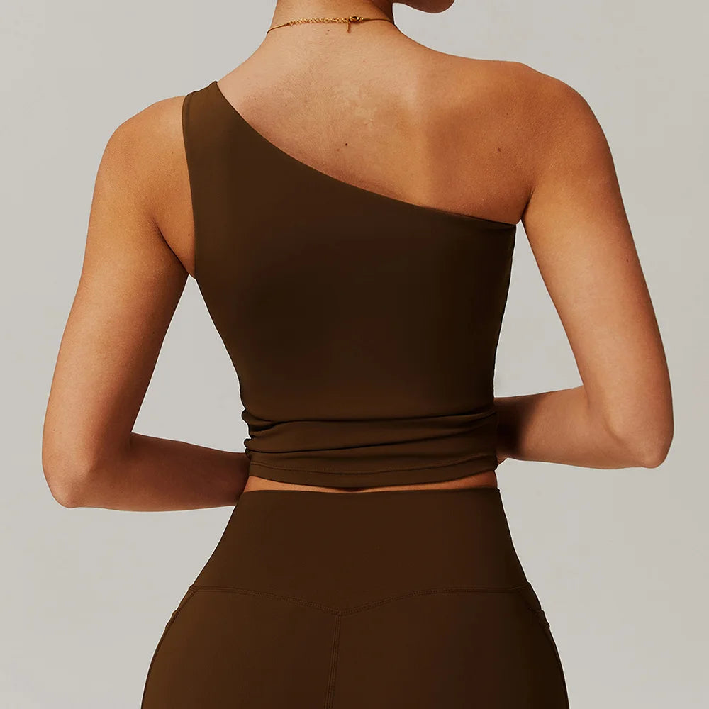 Gabriela | Jednoramienny stanik push-up sportowy