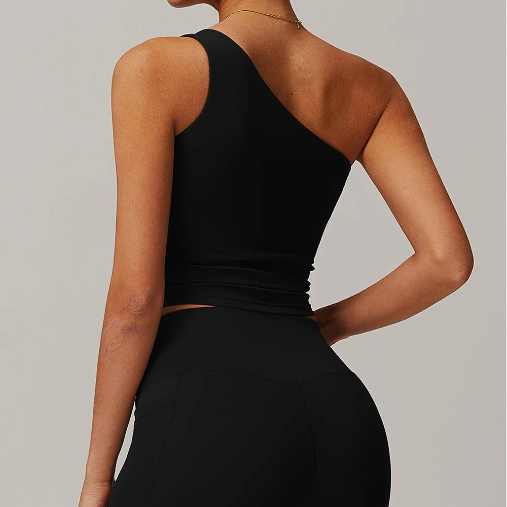Gabriela | Jednoramienny stanik push-up sportowy